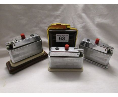 4 vintage desk lighters