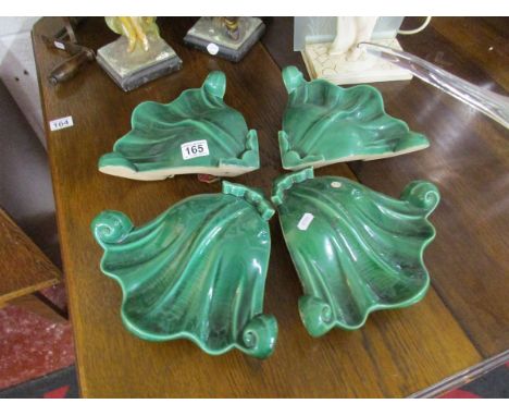 Set of four interesting ceramic corner lamps