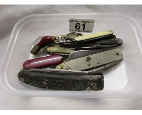 Collection of 10 vintage pen knives