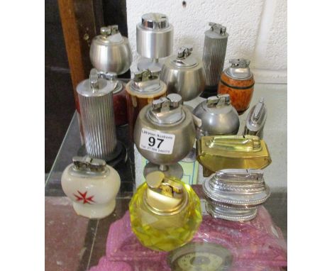 Collection of vintage desk lighters