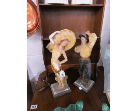 Pair of ceramic Spanish figures