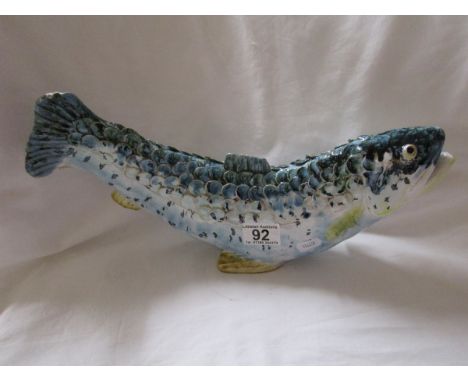Unusual large ceramic Salmon with impressed Chelsea mark