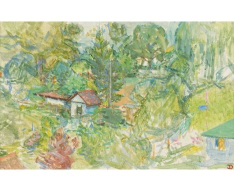 Jane Dowling (1925-2023)
Hut in the Trees
signed with initials (lower right)
oil on board
15 x 24cm.
 
Mallams are delighted 