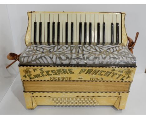 A Pancotti Macerata 34 key 48 bass accordion with case Condition Report:Available upon request