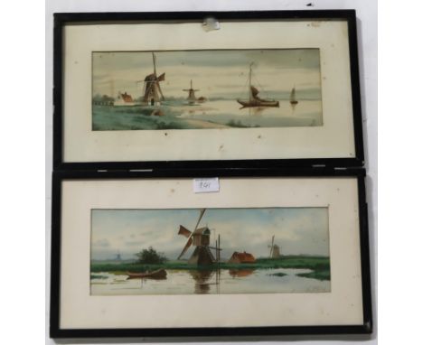 Eight works&nbsp;including five etchings including Alex Wilson, two watercolours of windmills and a chalk sketch (8) Conditio