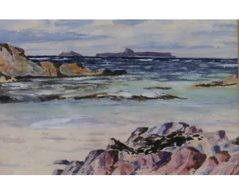 SCOTTISH SCHOOL&nbsp; ROCKY SEASCAPE&nbsp; Watercolour, 17 x 26cm Condition Report:Available upon request