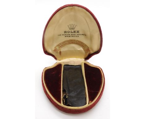 A vintage ladies Rolex box, with red velvet inside and out Condition Report:Not available for this lot.