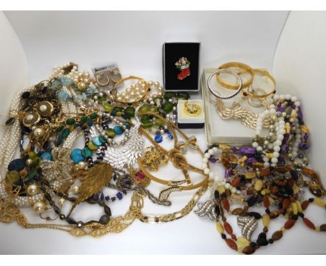 A snake necklace, and other items of vintage and modern costume jewellery Condition Report:Not available for this lot.