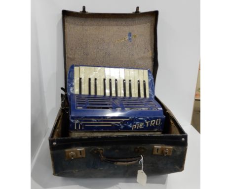 A Pietro accordion 25 key and 24 bass with case Condition Report:Available upon request