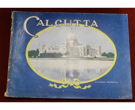 India Calcutta 1930s Comprehensive illustrated guide book (9.5" x 7") by East Indian Railway many photos of the sights and pl