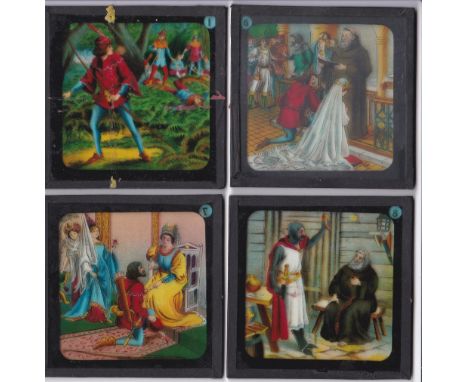 Robin Hood Magic Lantern Coloured Lantern Slides (Complete set of 12 with 2 extra spares) ROBIN HOOD&nbsp;is part&nbsp;613&nb
