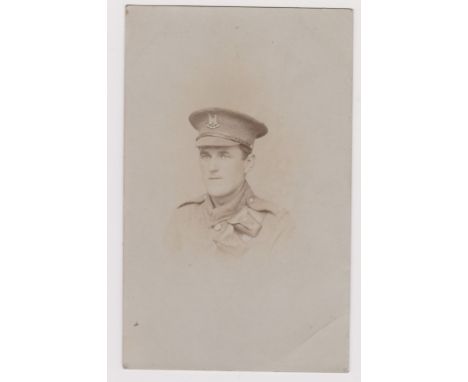 The Duke of York's Own Loyal Suffolk Hussars (Suffolk Yeomanry) WWI RP postcard, an excellent portrait 