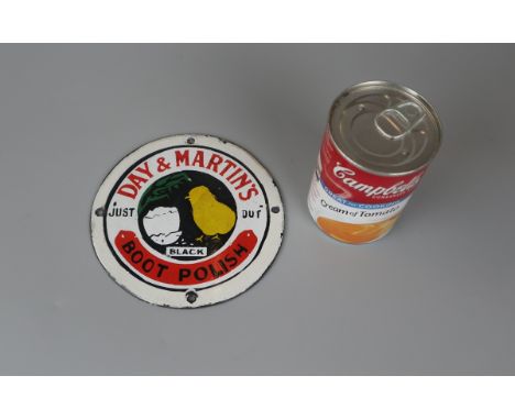 Small enamel sign - Days &amp; Martin Boot Polish