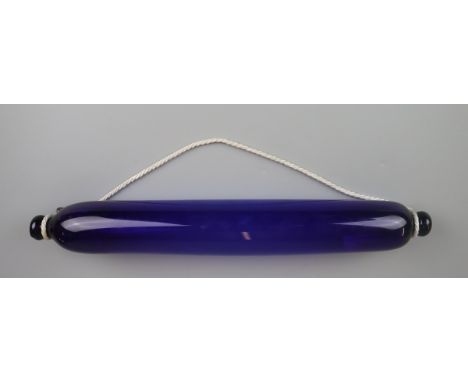 Cobalt blue glass rolling pin 