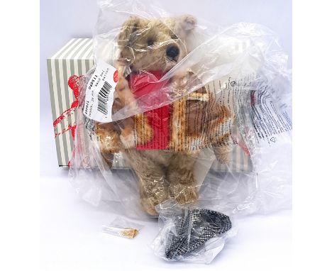 Steiff Danbury Mint Del Bear (Del Boy- Only Fools And Horses) teddy bear, white tag 690921, LE 3000, with certificate, swing 