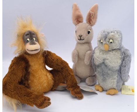 Steiff trio: Disney Showcase King Louie 2003, mohair, white tag 680274, LE 3000, no swing label, Excellent, within Poor box, 