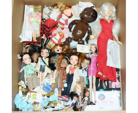 Group of fashion dolls plus others including: Mattel Barbie Debbie Harry, Bratz and Micro Bratz, Strawberry Shortcake, Hornby