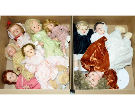 Vintage composition dolls including: Heubach Koppelsdorf (Germany) 320, with toddler body; plus others; Good; (Qty).