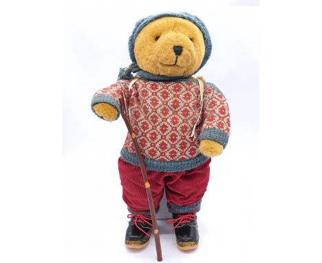 Little Folk Lakeland Bears vintage teddy bear, # 382, Haweswater Honey plush, plastic eyes, original clothing, fully jointed,