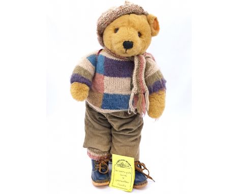 Little Folk Lakeland Bears vintage teddy bear, No. 066, Haweswater Honey plush, plastic eyes, fully jointed, original clothin