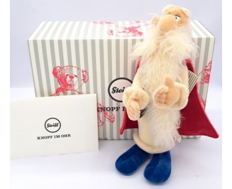 Steiff Asterix Miraculix/Getafix, white tag 674846, LE 226/750, European exclusive, mohair, with swing tag, certificate, Near