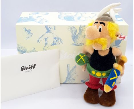 Steiff Asterix, white tag 674464, mohair, European exclusive, LE 133/1000, 2016, with swing tag, certificate, Near Mint to Mi