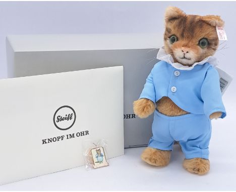 Steiff Danbury Mint Tom Kitten, white tag 690389, LE 245/5000, with pin badge, certificate, swing label, Near Mint, within Ex