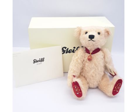 Steiff Danbury Mint Nicholas Faberge inspired teddy bear, EAN 664977, mohair, with certificate (with neat writing in pencil) 