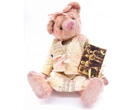 Beardsley Bears Carrie Anne teddy bear, artist designed by Deborah Beardsley Elertson, OOAK, Nov 2019, exclusively for Abraca