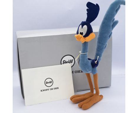 Steiff Looney Tunes Road Runner, white 355066, mohair, LE 258/1500, 2017, with certificate, swing label, Near Mint within Fai