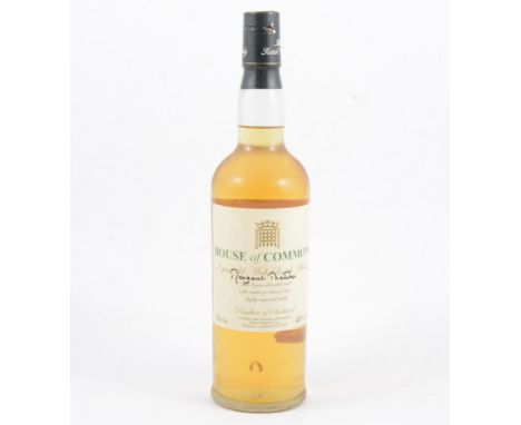 Whisky - House of Commons, 8 year Old Malt Scotch Whisky signed on the label by Margaret Thatcher, by James Martin &amp; Co.