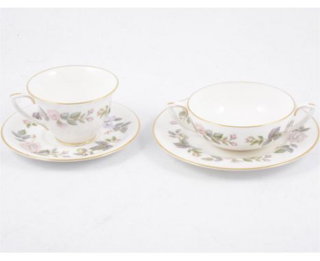 Royal Worcester fine bone china tea/dinner service in the "June Garland" design.