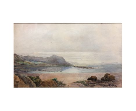 John R Lewis, Coastal landscape, watercolour, signed, 24cm x 39cm; together with Phil Osmond, beach landscape, watercolour, s