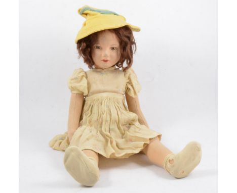 A vintage Chad Valley felt doll.