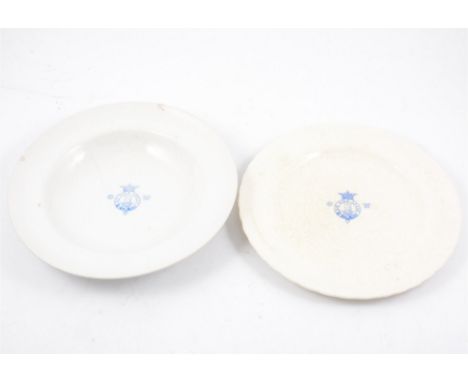 A late 19th/ early 20th Century part dinner service by Ashworth Brothers for Mortlocks Ltd, white ground printed in blue to t