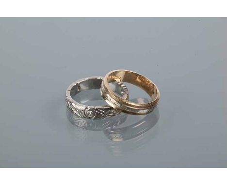 EIGHTEEN CARAT WHITE GOLD DIAMOND WEDDING BAND
set with brilliant cut diamonds, marked "18CT" for eighteen carat gold, size K