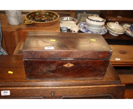 A large 19th Century mahogany tea caddy