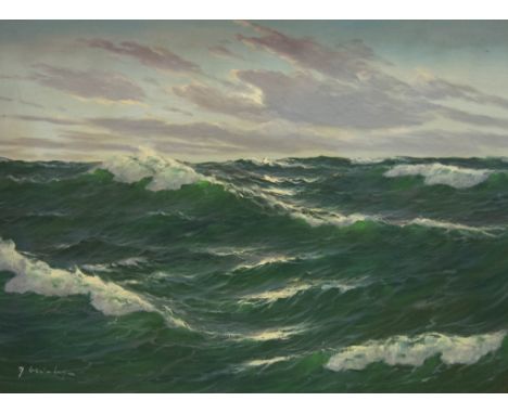 Gerhard Lucas Larsen, Seascape, oil on canvas, signed.