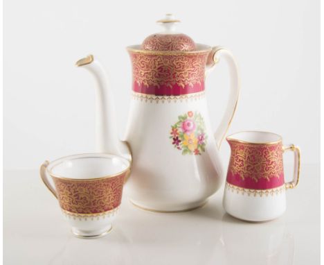 Hammersley part dessert set, comprising two square dishes, two oval and twelve plates, (16).