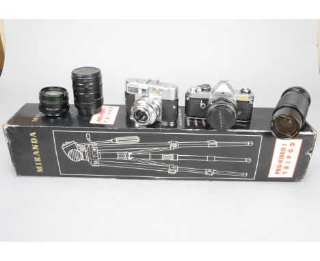 A Pentax MX SLR Camera with Lenses and Accessories, serial no 9549765, shutter working with a SMC Pentax-M 50mm f/1.7 lens, a