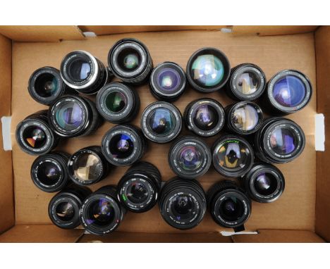 A Tray of Zoom Lenses, AF and manual focus, manufactures include Sigma, Canon and other ezamples, AF 
