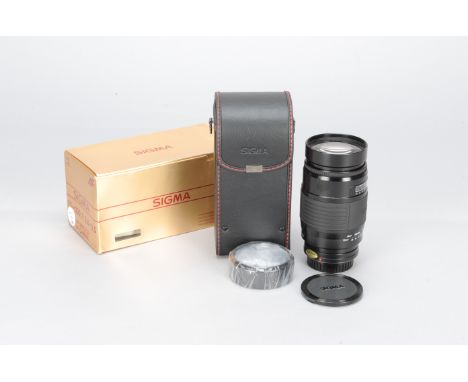 A Sigma Zoom AF 75-200mm f/2.8-3.5 Lens, Minolta AF mount, serial no 1013348, condition excellent, with maker's caps, case an