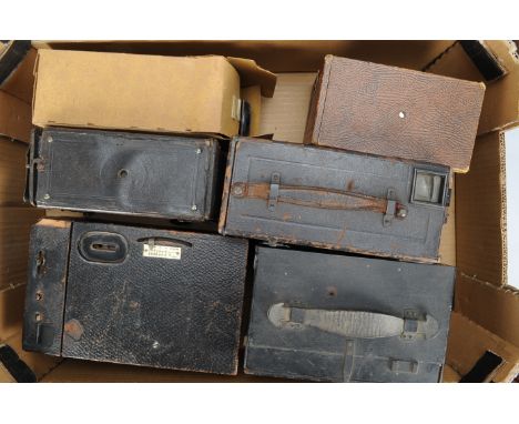 Failing Plate Cameras, No 4 Kodak Bulls-Eye model of 1899, F,  two Continental falling plate cameras and a Ruby Lamp no 1 dar