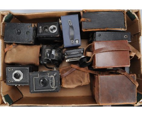 Plate Cameras, a Zeiss Ikon Maximar 207/3 with roll film back, plates, case , Houghton-Butcher Ensign, Cased with plates, Con