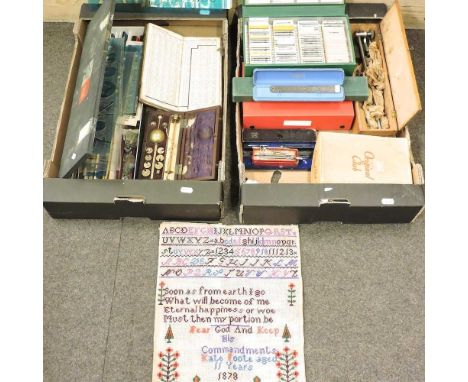 A collection of scientific and drawing instruments, to include a 19th century boxed Sikes Hydrometer, with instruction book f