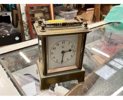 19th century brass striking carriage clock