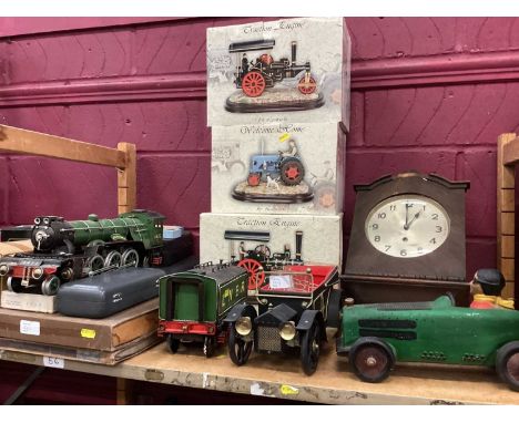 Lots model cars and planes, tinplate train and sundries