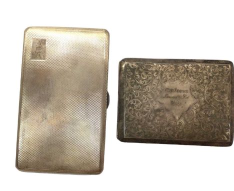 Two silver cigarette cases