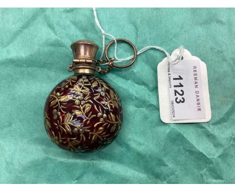 19th century ruby glass scent bottle