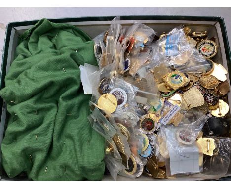 Large quantity of enamel badges etc